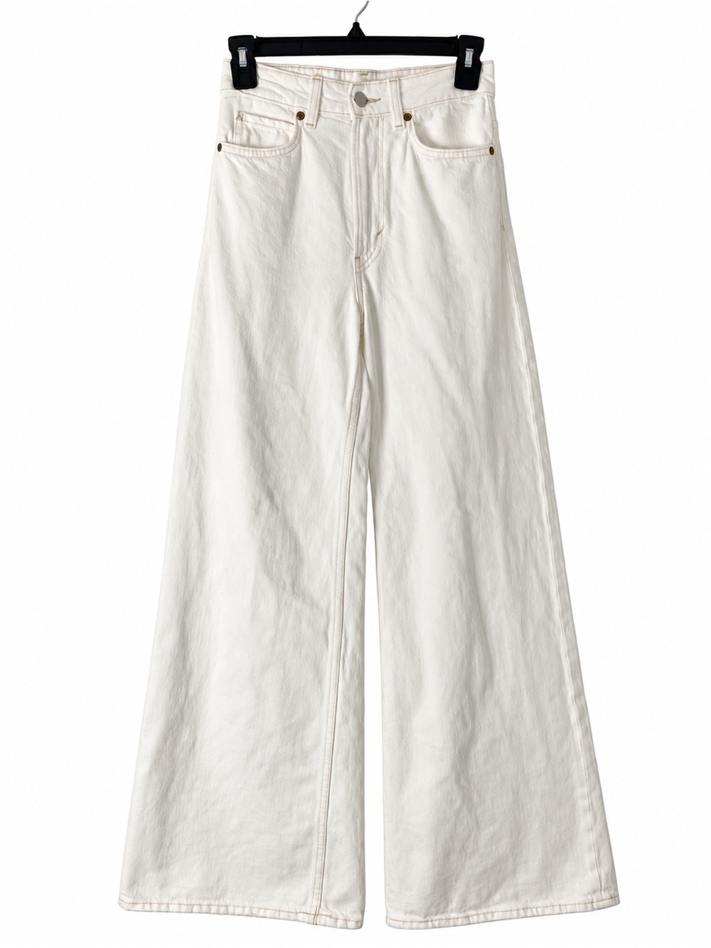 Lee x H&M White High Rise Wide Leg Jeans 100% Cotton Collaboration